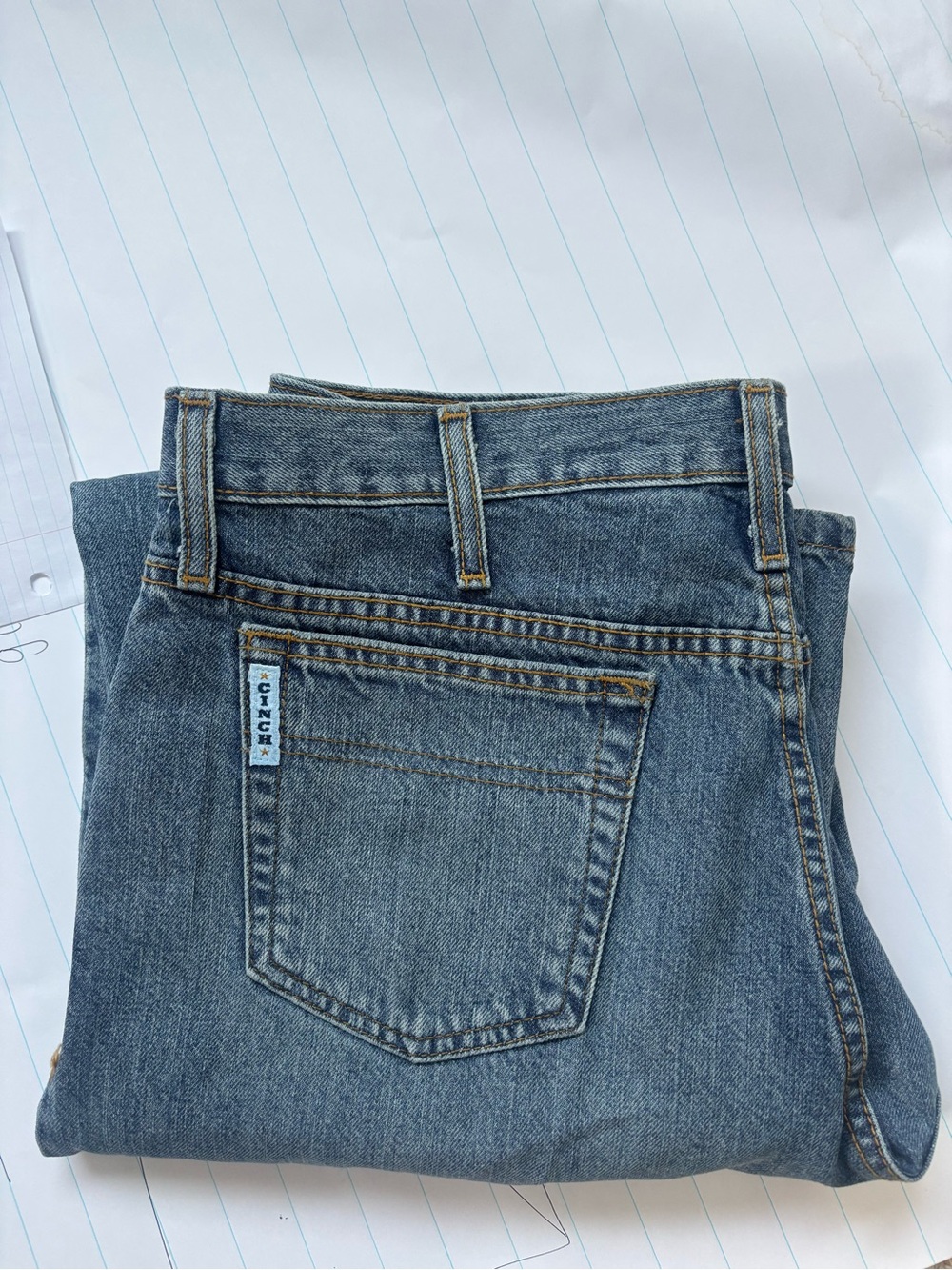 Cinch Men's Straight Leg Denim Jeans - Medium Blue